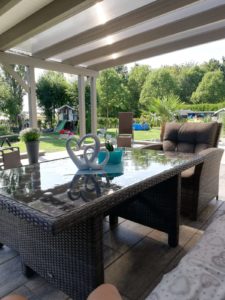 Terassenüberdachung aus Holzständerwerk